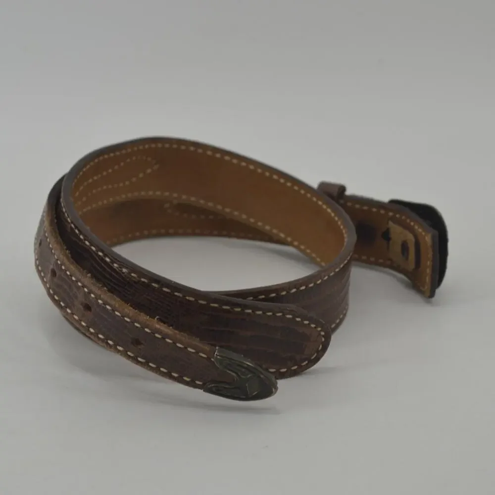 TexTan Women's Western Cowgirl Brown Leather Belt Boho Sz 28 - Picture 7 of 14
